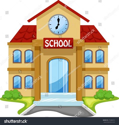 School Building Cartoon Stock Vector (Royalty Free) 275480312 ...