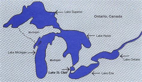 Lake St Clair Michigan Map - Drucie Kimberley