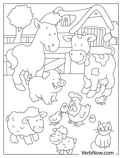 Farm Animals Coloring Pages Pdf - Free Printable Templates