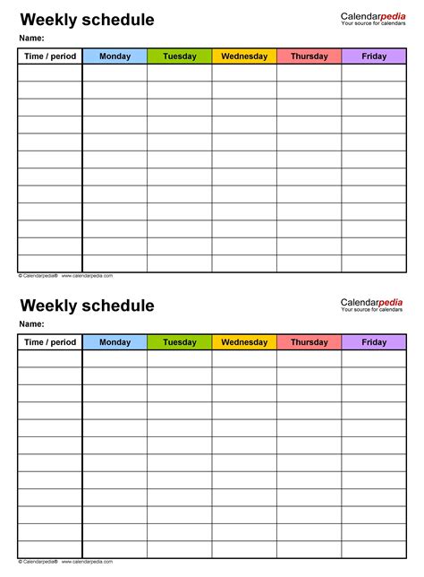 Universal Eight Week Calendar Template | Monthly calendar template ...