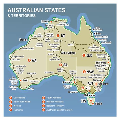 Large detailed Australia states and territories map | Australia ...