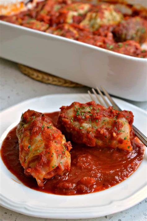 List Of 20 Stuffed Cabbage Rolls Tomato Sauce