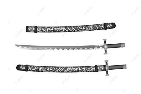 Realistic Vector Illustration Of A Japanese Katana Samurai Sword Vector ...