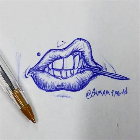 A tiny ballpoint pen drawing. - drawing | Ink pen drawings, Ballpoint ...