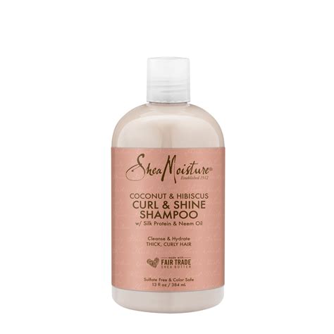 SheaMoisture Curl and Shine Coconut Shampoo Paraben Free for Curly Hair ...