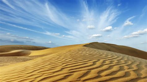 View Of Sand Dunes In Thar Desert, Rajasthan, India Stock Footage Video ...