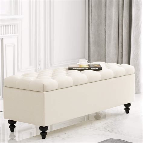 Buy HUIMO Ottoman with Storage, 51-inch Storage Ottoman Bench with ...