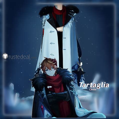 Genshin Impact Fatui Harbingers Tartaglia Childe Winter Overcoat Cape ...