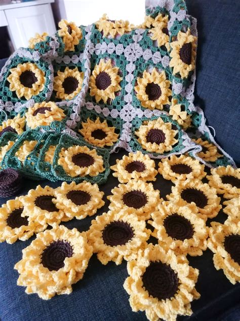 Sunflower Crochet Blanket Pattern Instant Download Not the - Etsy