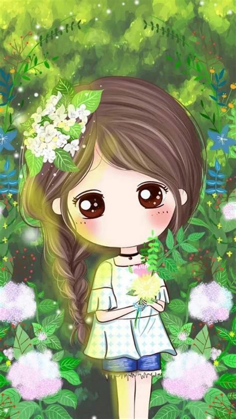 art girl, colorful, and cute baby image | Gadis animasi, Chibi, Animasi