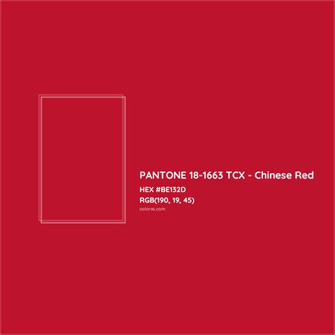 About PANTONE 18-1663 TCX - Chinese Red Color - Color codes, similar ...