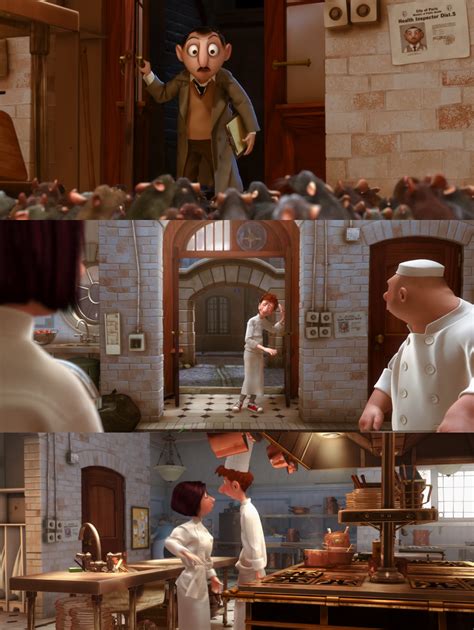 in Ratatouille (2007), there is a scene with the Health Inspector ...