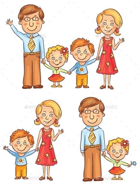 Family Holding Hands | Happy cartoon, Family cartoon, Family drawing