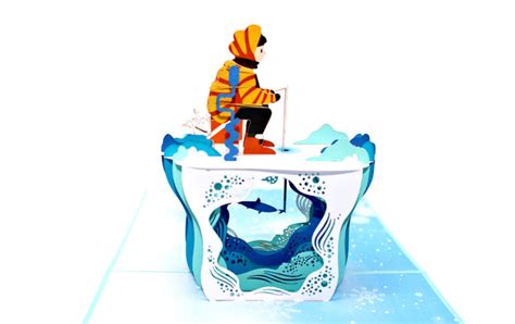 Ice Fishing 3D Card – wonderpaperart