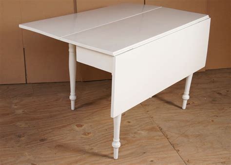 White Drop Leaf Table at 1stDibs