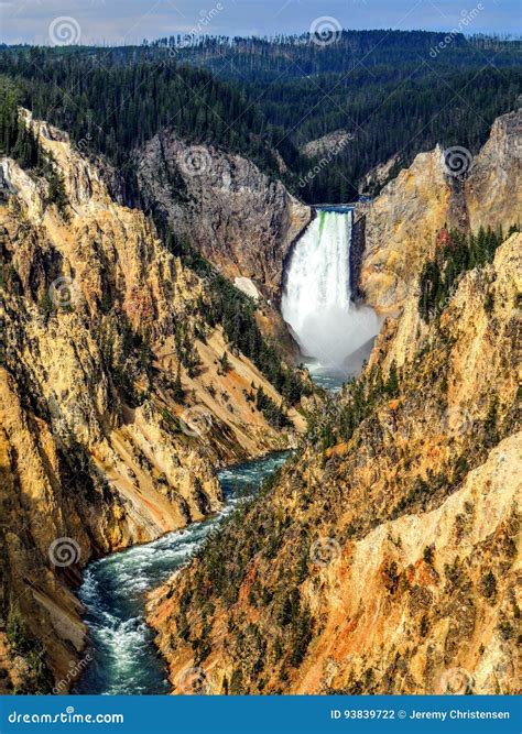 View of Lower Falls from Red Rock Point, Grand Canyon of the ...