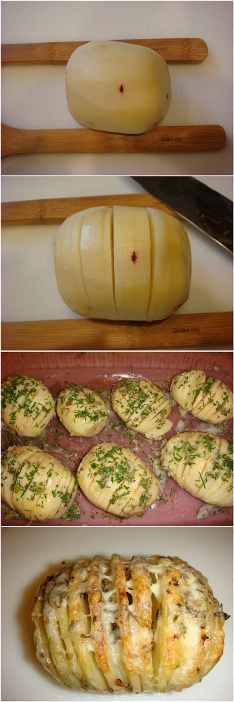 Sliced Baked Potatoes with Herbs and Cheese Recipe | Quick & Easy Recipes