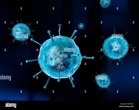 Influenza Virus Under Microscope