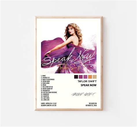 Taylor Swift- Speak Now Taylor Swift Album Cover Poster Print Wall Art ...