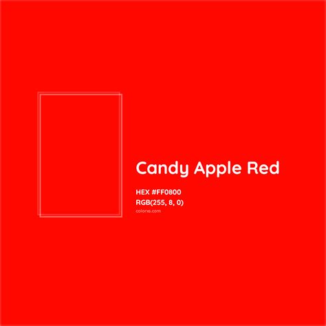 About Candy Apple Red - Color meaning, codes, similar colors and paints ...