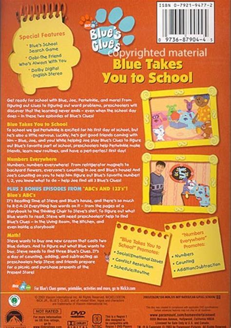 Blue's Clues: Blue Takes You To School (DVD 2003) | DVD Empire