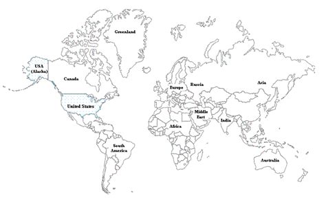 Printable World Map With Countries