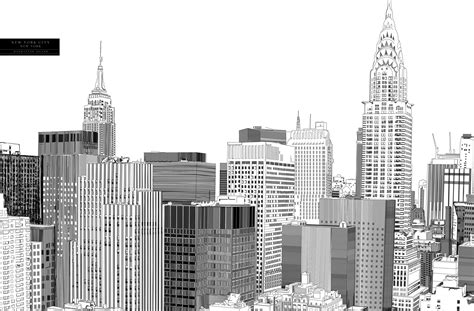 Drawing New York City Skyline - Drawing Word Searches