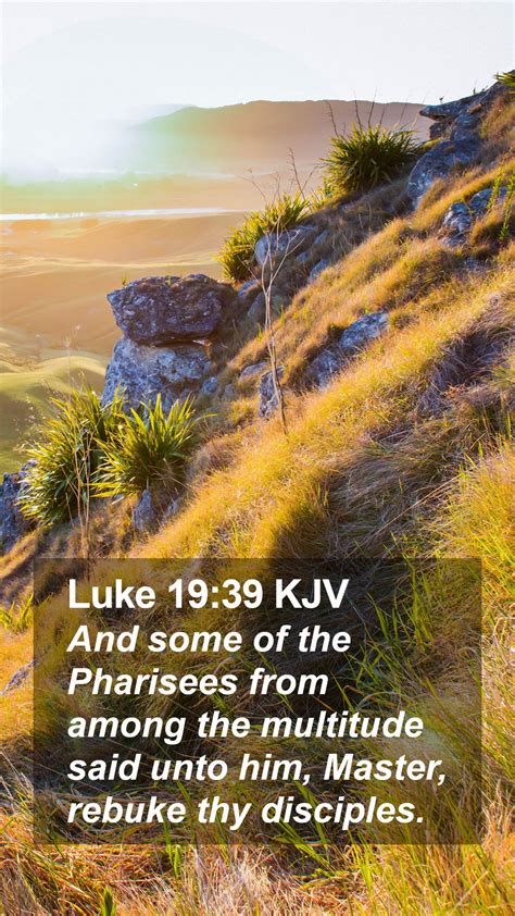 Luke 19:39 KJV Mobile Phone Wallpaper - And some of the Pharisees from ...