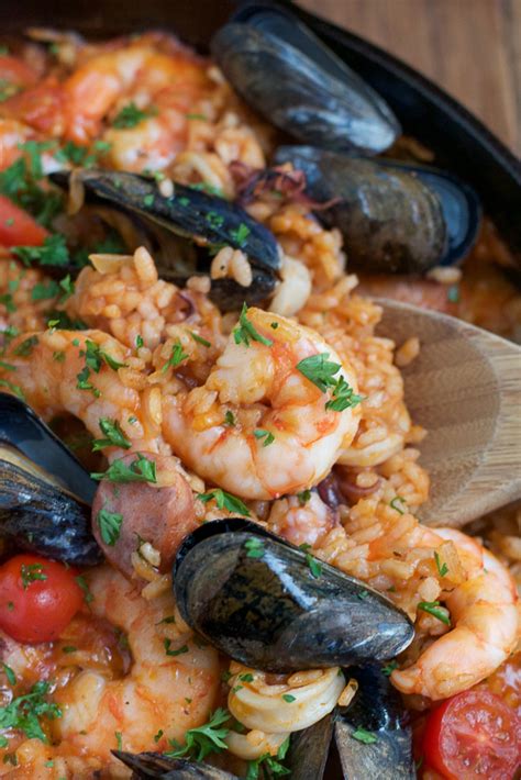 Authentic, Spicy Seafood Paella Recipe with Saffron - Hip Foodie Mom