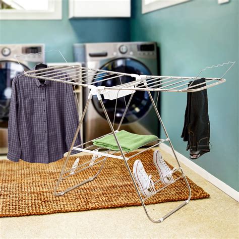 Everyday Home Steel and Plastic Clothes Drying Rack, Chrome - Walmart.com