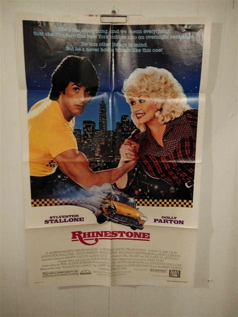 Rhinestone 1984 Vintage Movie Poster Dolly Parton, Sylvester Stallone ...