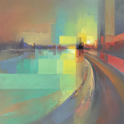 Abstract Landscape Paintings Capture Energetic Cityscapes