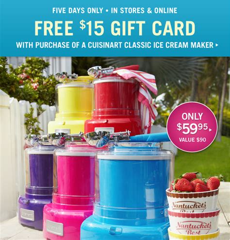 Sur La Table: FREE $15 Gift Card with the Purchase of a Cuisinart ...