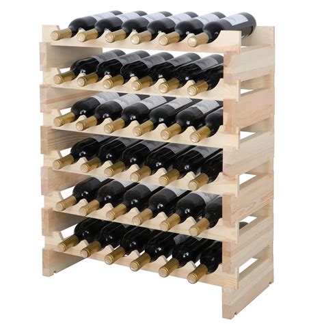 ZENSTYLE 36 Bottle Stackable Modular Wine Rack Small Wine Storage Rack ...