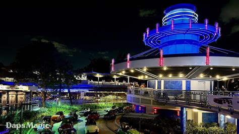 Autopia at Night | Tomorrowland | Disneyland Resort 2024 4K - YouTube