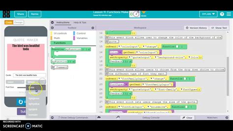 Unit 4 Lesson 11 Quote Maker App - YouTube