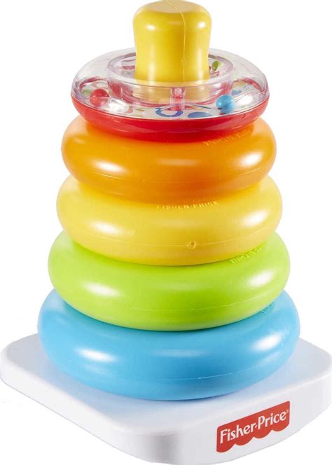 Fisher-Price Rock-a-Stack Ring Stacking Toy with Roly-Poly Base for ...