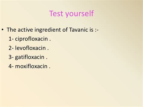 Antibiotics course quinolones