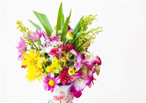 Beautiful Bouquet With Summer Flowers Stock Photo | Royalty-Free ...