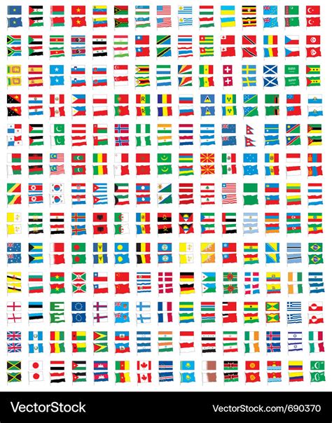 World flags Royalty Free Vector Image - VectorStock