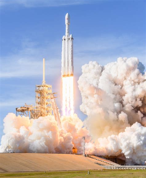 Photos document the Falcon Heavy rocket launch from high up, and up close