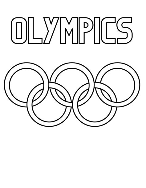 Free Printable Olympic Rings Coloring Pages - Classy Mommy