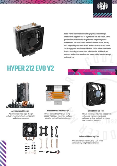 Product Sheet - Hyper 212 EVO V2 with LGA1700 - Cooler Master has ...