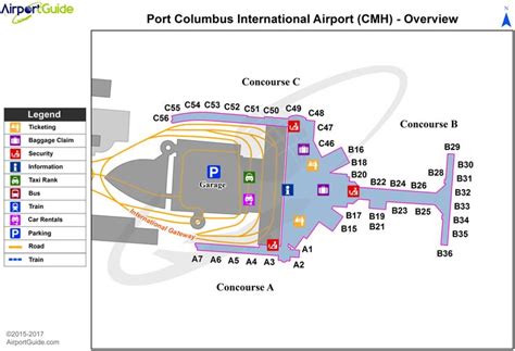 John Glenn Columbus International Airport Terminal Map