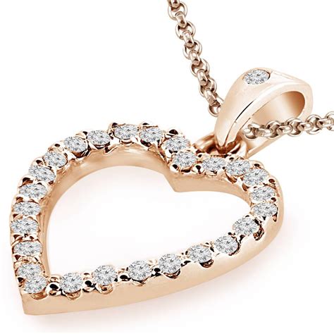 Heart Shaped Diamond Necklace | Bijoux Majesty