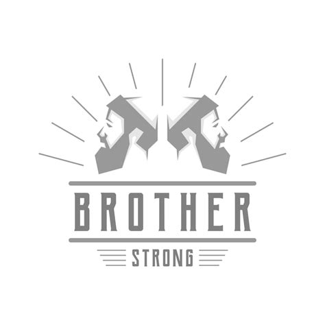 Premium Vector | Brother vintage logo design template