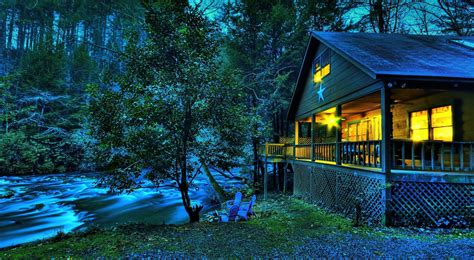 2048x1536 resolution | wooden house beside river surrounded by trees HD ...