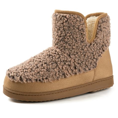 RockDove - RockDove Women's Fuzzy Fleece House Bootie Ladies' Memory ...