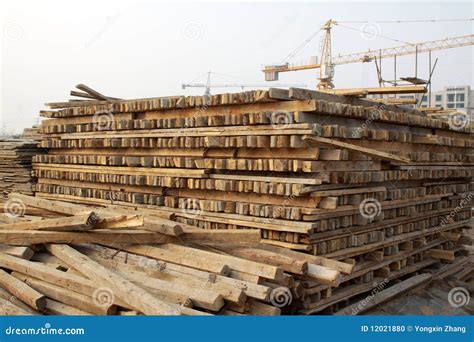 Wooden Construction Materials Stock Photo - Image of industry ...