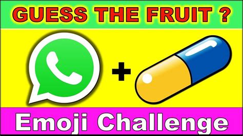 Guess the Emoji | Can You Guess the fruit by Emoji | Emoji Challenge ...